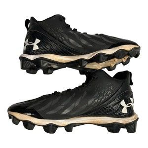 Under Armour Boys Spotlight Franchise RM Black Baseball Cleats Size 4.5 Youth